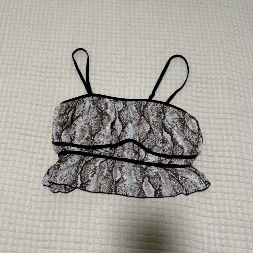 Elegant Snake Print Camisole Top